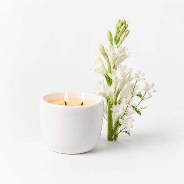 Vela aromática Tuberose & Jasmine · Floral intensa y sensual · SCULPT